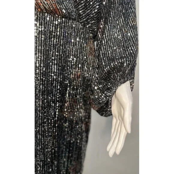 R&M Richards Sparkly Drape Back Dress Red Carpet Worthy! New Year & X-mass Party - Picture 12 of 16